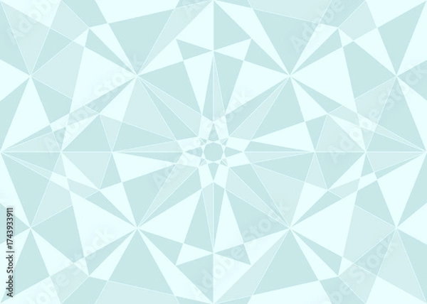 Fototapeta Abstract light green background with geometric shapes. Suitable for templates, banners, posters, events, and websites. Vector illustration.