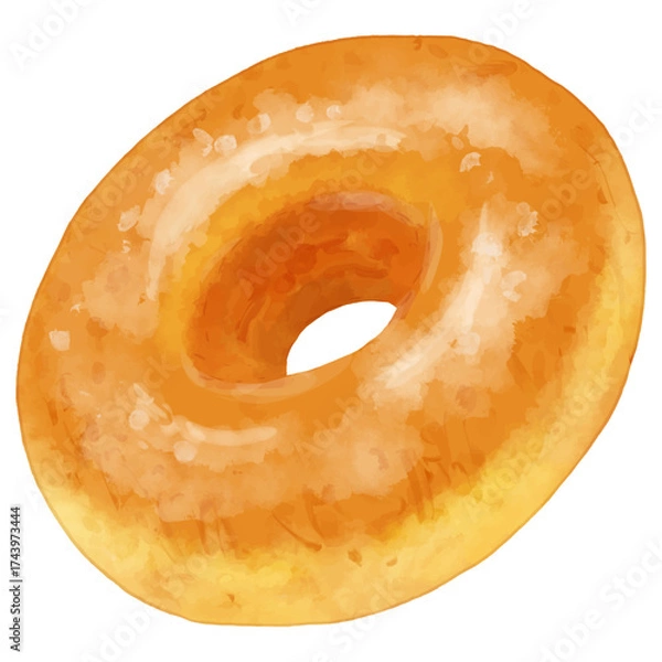 Obraz リアルな穴あきプレーンドーナツ