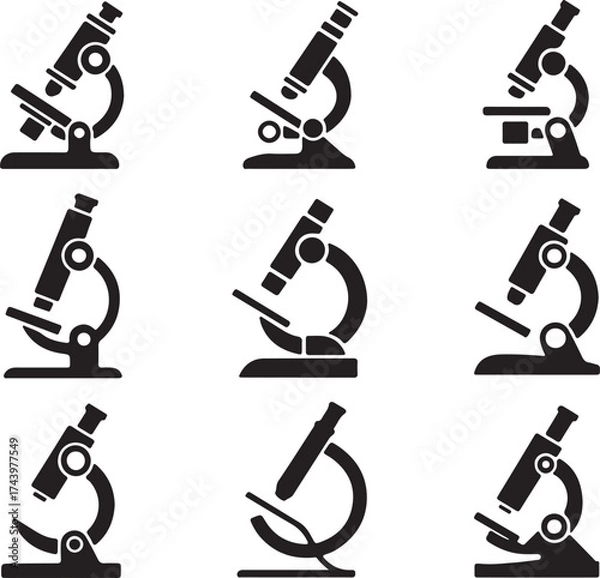 Obraz Microscope Instrument Science Equipment Tool Magnification Glass Isolated