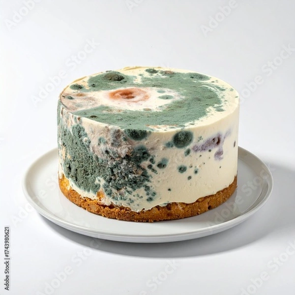 Obraz Spoiled cake with mold