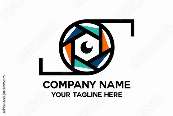 Fototapeta simple and unique camera logo