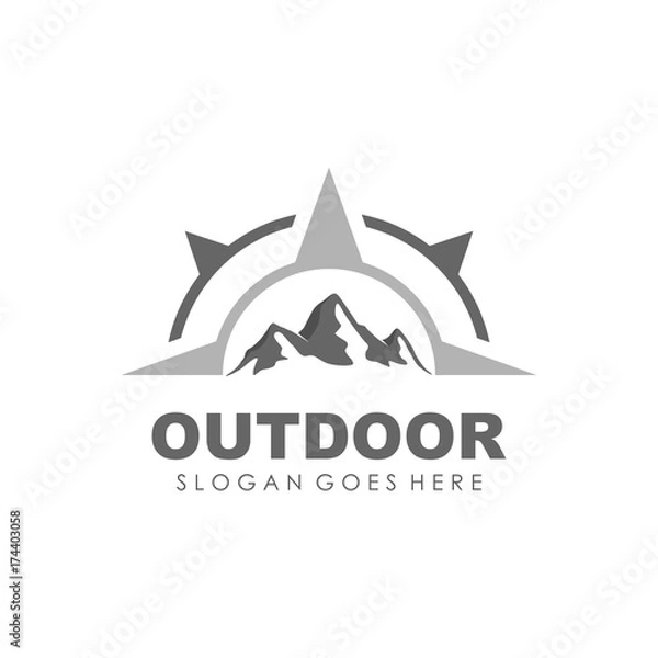 Fototapeta Compass logo design template