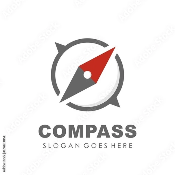Fototapeta Compass logo design template