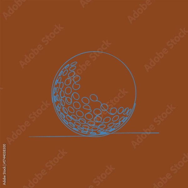 Fototapeta Minimalist geometric sphere composed of interconnected rings on a solid with a subtle horizontal line