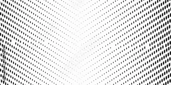 Fototapeta Black polka dots, seamless pattern on white background, minimalist abstract wall, arranged in diagonal lines.