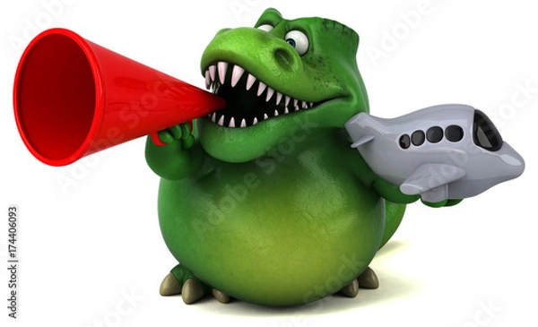 Obraz Fun dinosaur - 3D Illustration