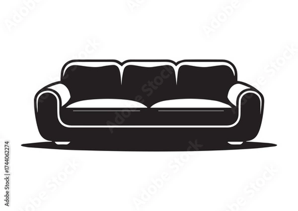 Obraz Sofa icon, Sofa solid vector design