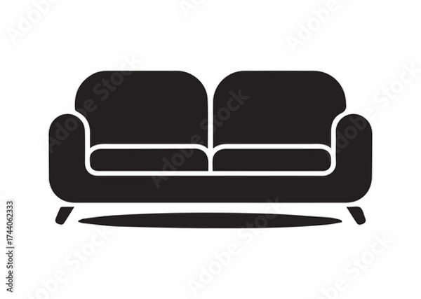 Obraz Sofa icon, Sofa solid vector design