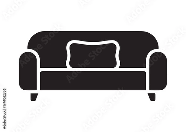 Fototapeta Sofa icon, Sofa solid vector design
