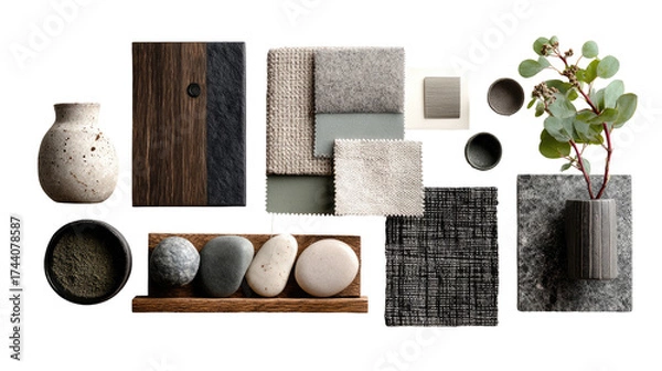 Fototapeta Muted tones, natural textures,  design samples