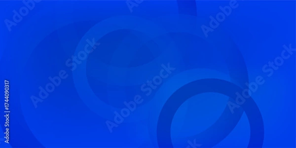 Obraz Blue gradient abstract circle shape background vector design