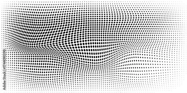 Obraz Vector halftone dots. Black dots on white background. eps 10