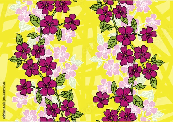 Fototapeta Batik Indonesian: is a technique of wax-resist dyeing applied to whole cloth, or cloth made using this technique originated from Indonesia.