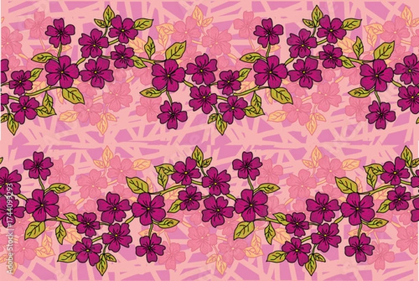 Fototapeta Batik Indonesian: is a technique of wax-resist dyeing applied to whole cloth, or cloth made using this technique originated from Indonesia.
