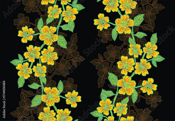 Fototapeta Batik Indonesian: is a technique of wax-resist dyeing applied to whole cloth, or cloth made using this technique originated from Indonesia.