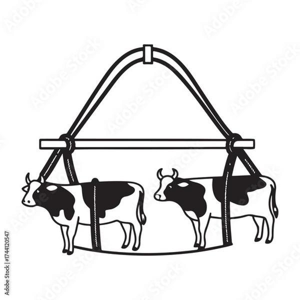 Obraz Dairy Farm animal vector