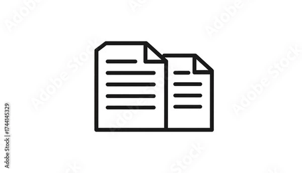 Fototapeta Document icon representing files and paperwork.