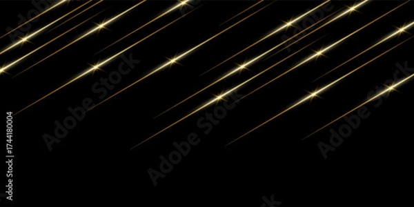 Fototapeta Laser lines of light. Horizontal neon light. Neon blue horizontal speed lines. Glowing stripes. Laser beams. light lines of movement and speed in neon color.