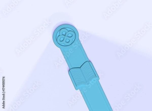 Fototapeta stylized bookmarks for books with different patterns and animals on an isolated background