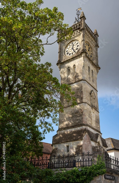 Fototapeta Salisbury, Wiltshire, UK:  Salisbury Clocktower on Fisherton Street. The historic clock tower dates from the 1890s.