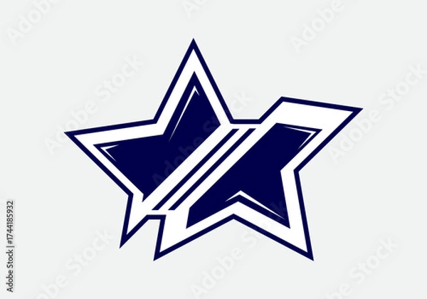 Obraz simple vector star logo design