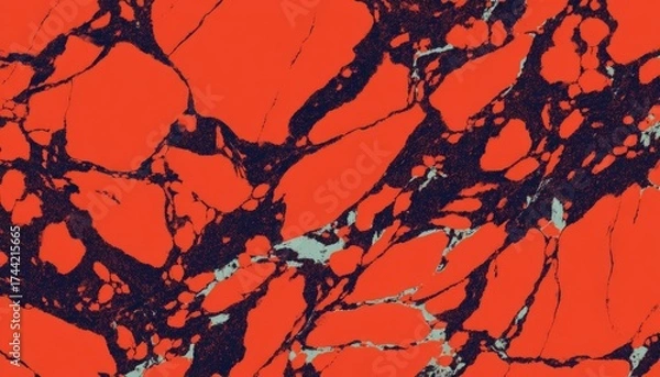 Fototapeta Abstract red and black marble texture background design