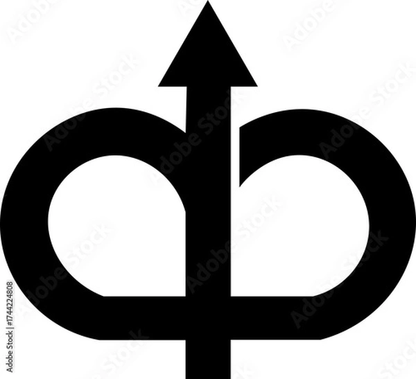 Fototapeta Road or way direction arrow icon. One-way, Two-way, Three-way direction arrow sign. Fork sign, Way pointer symbol. Turn arrow navigation sign. Traffic route. Vector illustration !