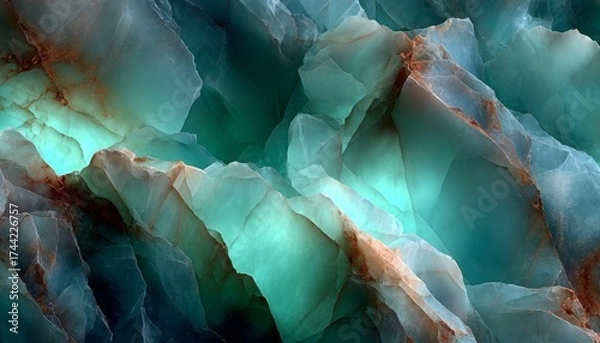 Fototapeta Teal onyx stone texture background abstract gem
