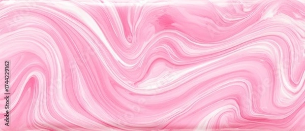 Fototapeta Abstract pink and white marble swirl background texture