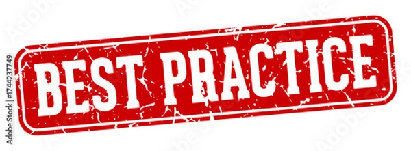 Obraz best practice rectangular sign. best practice stamp