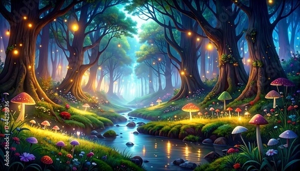 Obraz Magical forest pathway