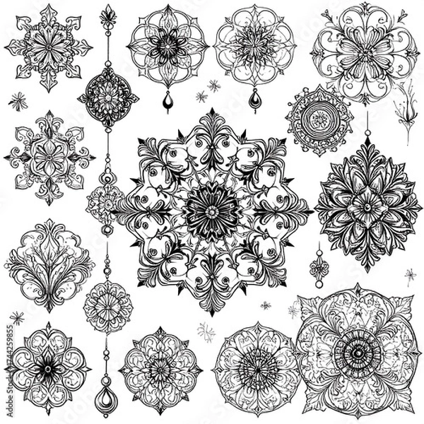 Obraz Ornate decorative design elements