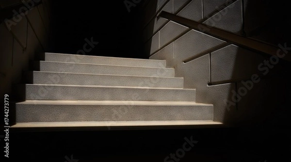 Obraz Staircase with Dramatic Lighting