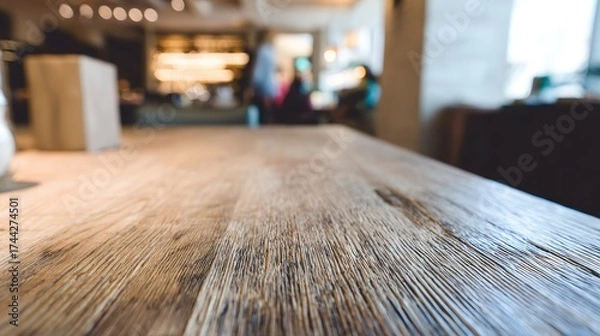 Obraz WoodenTableInCafe