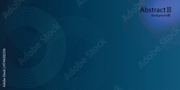 Fototapeta Abstract dark blue background. Modern shiny curve lines pattern. Minimalist design elements. Futuristic concept.