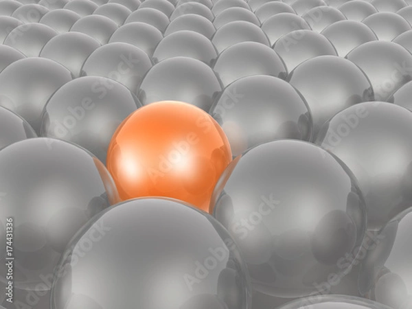 Obraz Orange and grey spheres