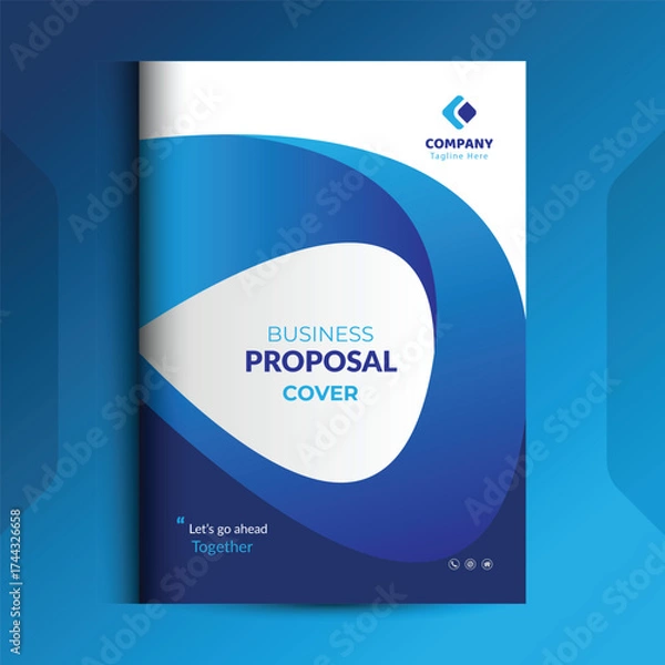 Fototapeta Proposal cover Design Template concepts are adept for corporate Business	