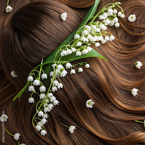 Obraz woman's brown with belly  flowers isolated on a transparent background