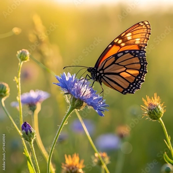 Obraz butterfly on flower