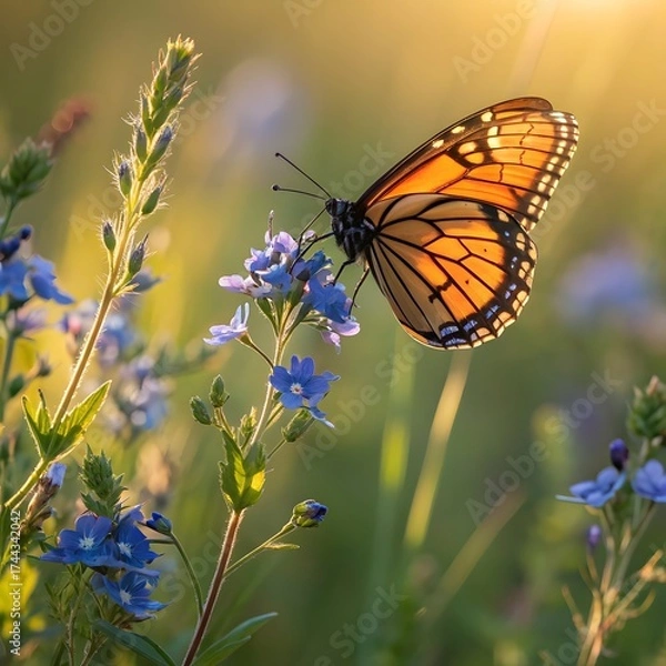 Obraz butterfly on flower