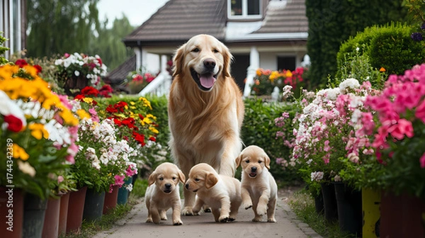 Obraz golden retriever puppy