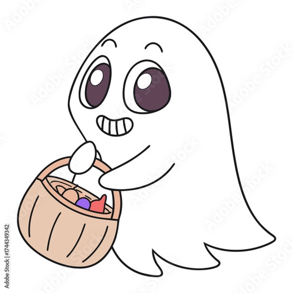 Obraz funny cartoon chicken halloween