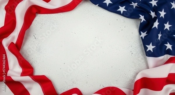 Fototapeta American Flag Frame - Patriotic Symbolism and National Pride.