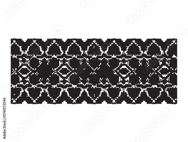 Obraz Folk embroidery stripe reimagined as a modern in silhouette.