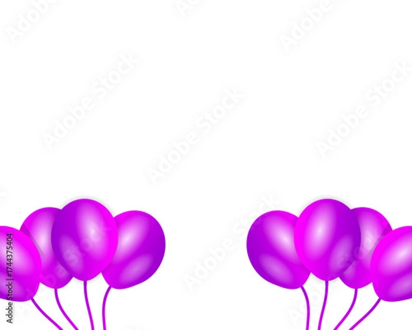 Obraz purple gradient balloon vector
