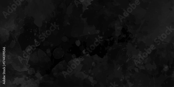 Fototapeta Abstract black concrete wall Old grunge black color textures background.gray painted cement wall texture wallpaper.	