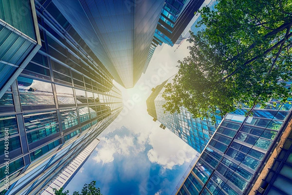 Obraz Moderne Gebäude Sicht nach oben 