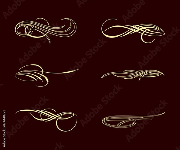Obraz america pinstriping style collection set