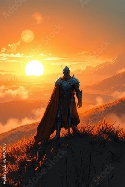 Obraz knight with sword