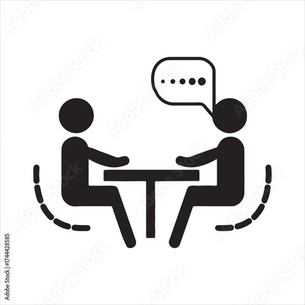 Fototapeta Business meeting concept with diverse people collaborating around a table isolated on transparent background